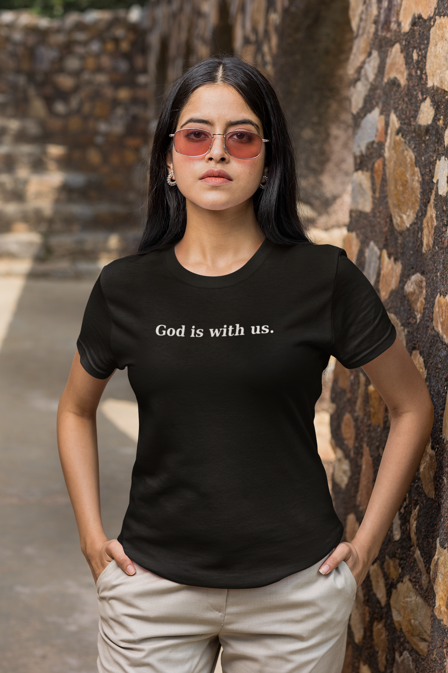 God is with us - short sleeve t-shirt